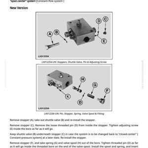 May include: Diagram of a valve conversion process, with labeled parts A through K. The image includes two detailed diagrams of the valve components, along with instructions for converting the valve system.