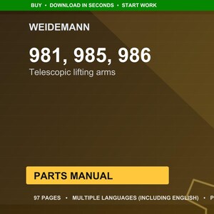 Weidemann 981 985 986 Teleskop Tragarme Teile-Handbuch PDF | Illustrierter Katalog | Sofort Download Bild 1