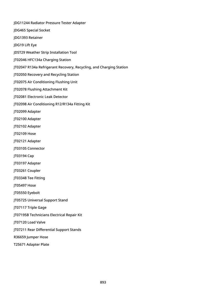 K&ouml;nnte beinhalten: Eine Liste von Kfz-Reparaturwerkzeugen und -komponenten, einschlie&szlig;lich Adaptern, Schl&auml;uchen und Messger&auml;ten. Der Text umfasst Artikel wie einen K&uuml;hlerdruckpr&uuml;fadapter, Ladestationen und einen Elektriker-Reparatursatz.