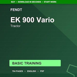 Fendt Ek 900 vario Tractor Service Training Manual PDF | Training Guide | Instant Download image 1