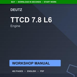 Manuale d'officina/riparazione del motore Deutz Ttcd 7.8 l6 in formato PDF / Download immediato immagine 1