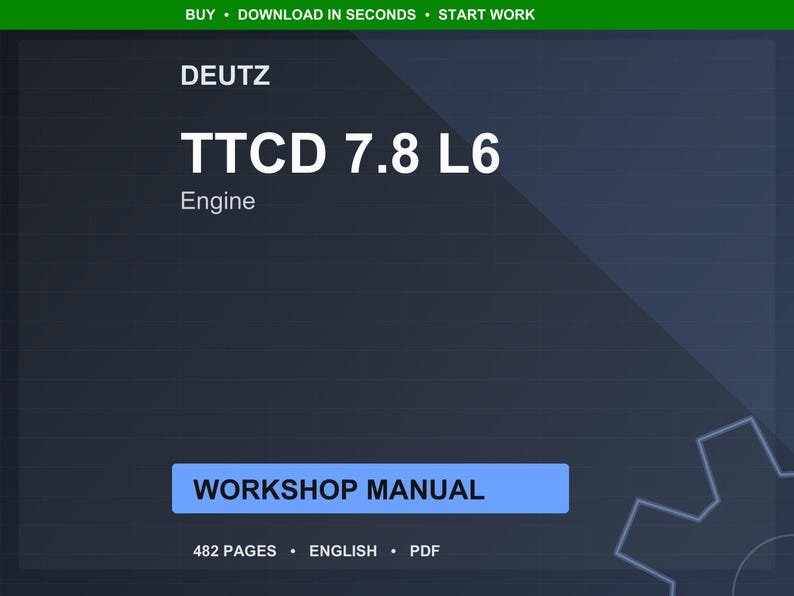 Manuale d'officina/riparazione del motore Deutz Ttcd 7.8 l6 in formato PDF / Download immediato immagine 1