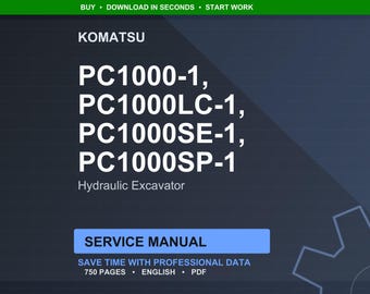 Komatsu PC1000-1 PC1000LC-1 PC1000SE-1 PC1000SP-1 Hydraulic Excavator Service Manual Pdf