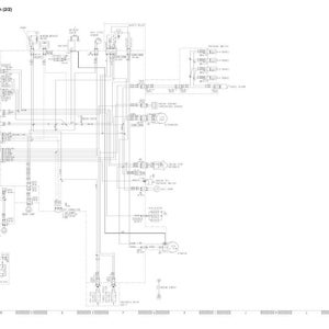 May include: An electrical circuit diagram (2/2) with numerous lines, symbols, and text labels. The diagram is in black and white, showing the intricate connections and components of an electrical system. The title "Electrical circuit diagram (2/2)" is at the top.