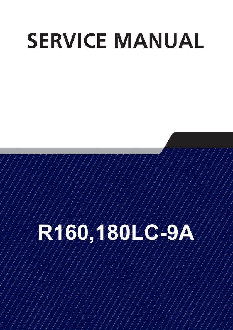 HYUNDAI R160,180LC-9A Crawler Excavator Service Manual | PDF | Instant Download image 1