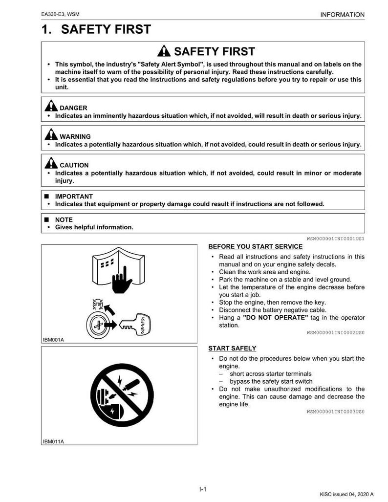 Kubota Ea330 e3-serie dieselmotor Werkplaatshandleiding pdf | Servicereparatie | Direct downloaden afbeelding 6