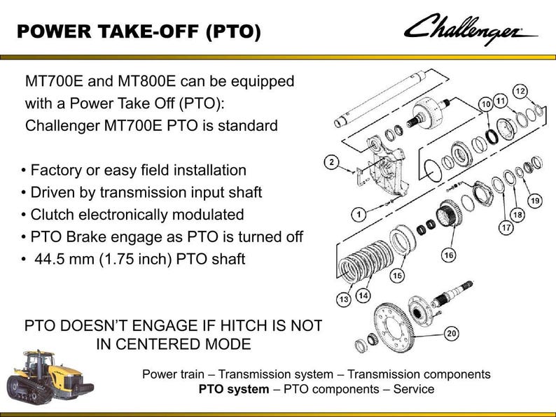 Challenger Transmission pto Tractor Service Training Manual PDF | Training Guide | Instant Download image 9