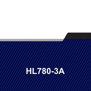 Puede incluir: Un manual de servicio con el t&iacute;tulo "SERVICE MANUAL" en letras blancas en negrita en la parte superior. La secci&oacute;n inferior presenta el texto "HL780-3A" en blanco, sobre un fondo azul oscuro con l&iacute;neas diagonales blancas.