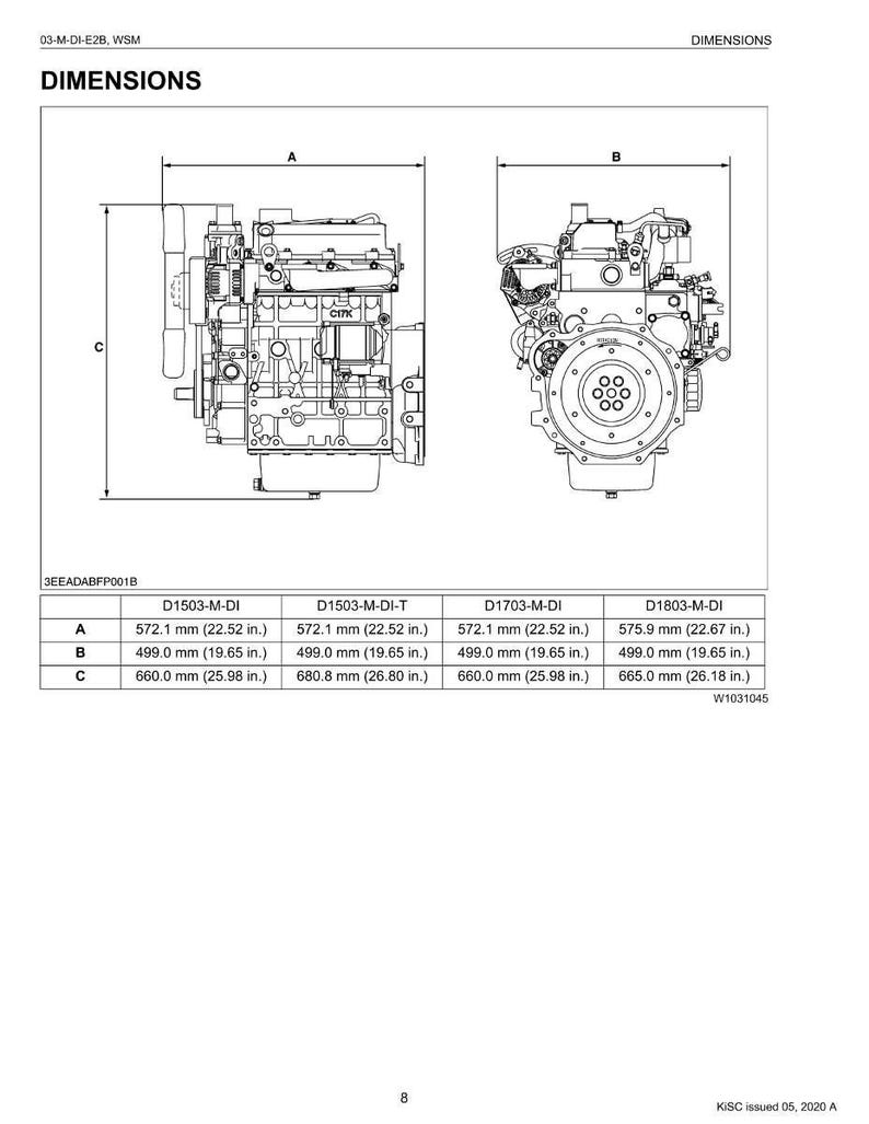 Manuel d'atelier du moteur diesel Kubota série 03-M-DI-E2B | Téléchargement instantané du PDF image 10