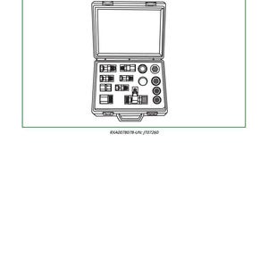May include: A black and white line drawing of an open case containing various hydraulic test kit components. The case is labeled "JT07260 - ORFS Adapter Hydraulic Test Kit". The kit includes adapters, fittings, and circular components.