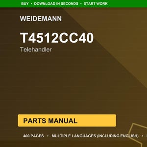 Weidemann T4512cc40 Telehandler Parts Manual PDF | Illustrated Catalog | Instant Download image 1
