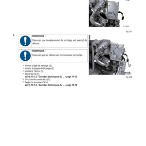 May include: Technical diagram with the title "M&Eacute;THODE D'INTERVENTION". The image shows detailed illustrations of mechanical components with labels and arrows. Text includes instructions and warnings in French, with references to technical data.