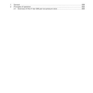 May include: A white page with the Massey Ferguson logo and the title "9E30 - Open Centre/Valve 21 bar (305 psi) - General." The page contains a numbered list with headings such as "General" and "Principles of operation."