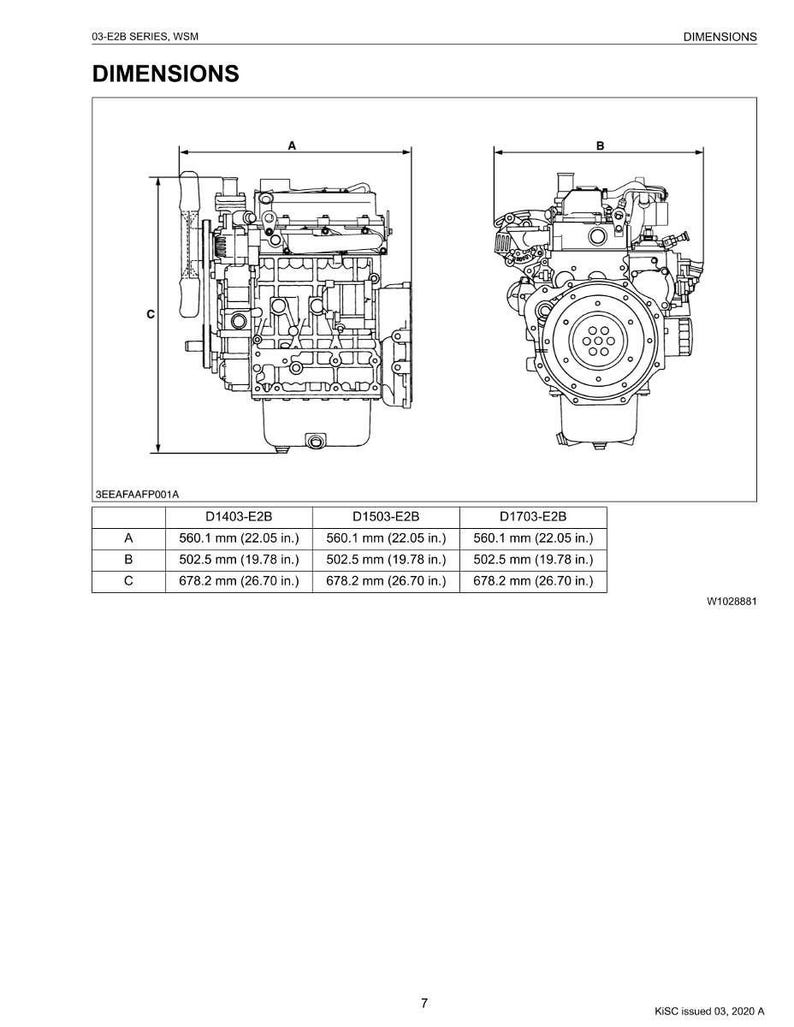 Kubota Diesel Motor Serie 03-E2B Werkstatt-Handbuch | Sofort PDF Download Bild 9