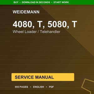 Chargeuse sur pneus / Chargeur télescopique Weidemann 4080 T 5080 t Manuel d'entretien PDF | Atelier de réparation | Téléchargement instantané image 1