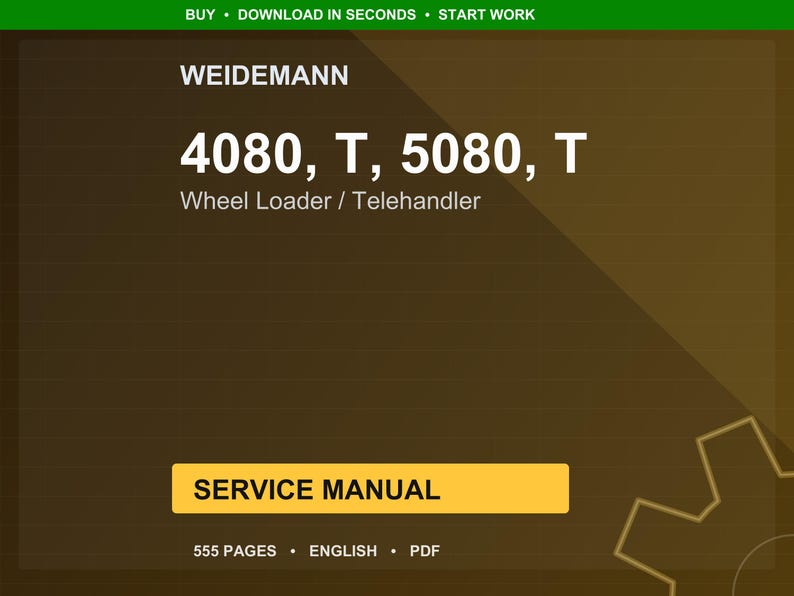 Chargeuse sur pneus / Chargeur télescopique Weidemann 4080 T 5080 t Manuel d'entretien PDF | Atelier de réparation | Téléchargement instantané image 1