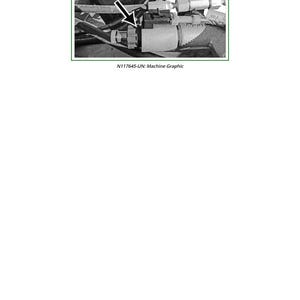 May include: A machine graphic showing a close-up of a mechanical component. The component is composed of various metal tubes and fittings, with a black connector and a white arrow pointing to it. The text "N117645-UN: Machine Graphic" is below the image.