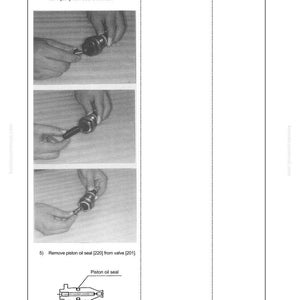 May include: A technical diagram showing the disassembly and assembly of a GM35VL component. The image details a sequence of steps, including removing a spring retainer, spring, and valve. The diagram also includes a labeled illustration of a piston oil seal and valve.