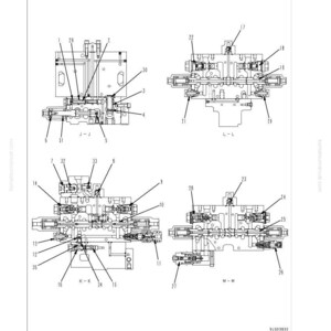 May include: Diagram of a control valve assembly, labeled with numbers and section views. The image includes detailed mechanical drawings with cross-sections and annotations, likely for maintenance or technical reference.