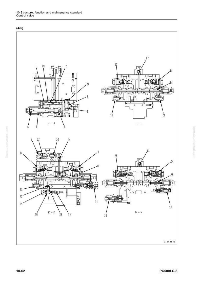 May include: Diagram of a control valve assembly, labeled with numbers and section views. The image includes detailed mechanical drawings with cross-sections and annotations, likely for maintenance or technical reference.