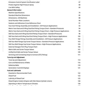 May include: A page from a manual with a list of topics and page numbers. Topics include "Keep Electronic Control Unit Connectors Clean", "Carbon Dioxide Emissions", and "Diesel Fuel". The page number "3" is visible.