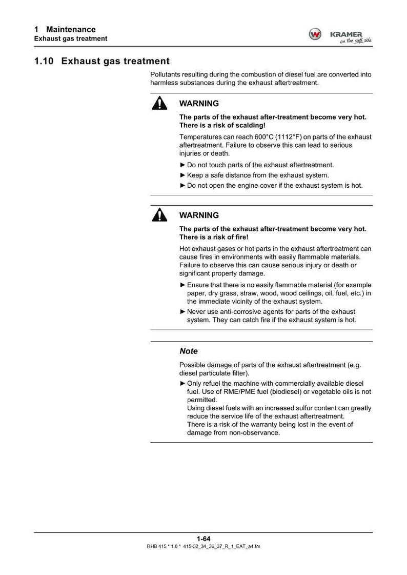 Pu&ograve; includere: Documento in bianco e nero con avvertenze di sicurezza sul trattamento dei gas di scarico. Contiene testo sui rischi di scottature e incendi, con istruzioni per evitare il contatto e mantenere una distanza di sicurezza.