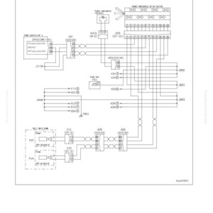 May include: A detailed circuit diagram related to the main pump EPC solenoid, with text including "Failure Code [DXABKA]" and "Circuit Diagram Related to Main Pump EPC Solenoid". The diagram features various components and wiring.