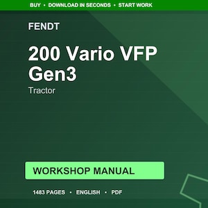 Instrukcja serwisowa ciągnika Fendt 200 Vario vfp gen3 w formacie PDF | Naprawa serwisowa | Natychmiastowe pobranie zdjęcie 1