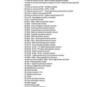 Puede incluir: Una lista detallada de componentes e instrucciones, que incluye el controlador del motor, sensores y m&oacute;dulos. El texto incluye n&uacute;meros de pieza y descripciones de varias funciones, como el nivel de combustible, sensores de revoluci&oacute;n e interruptores de freno. Ideal para referencia t&eacute;cnica.
