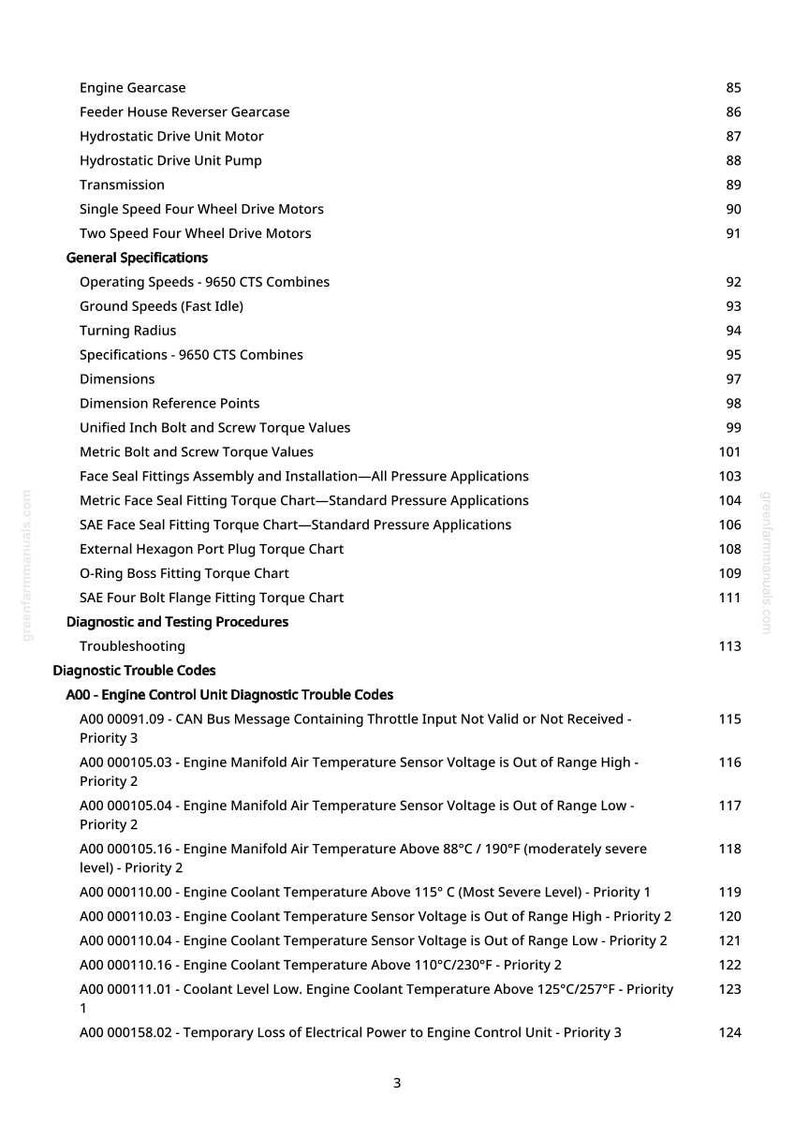 John Deere 9650 Cts skördetröska Diagnostikmanual PDF | Direktnedladdning bild 3