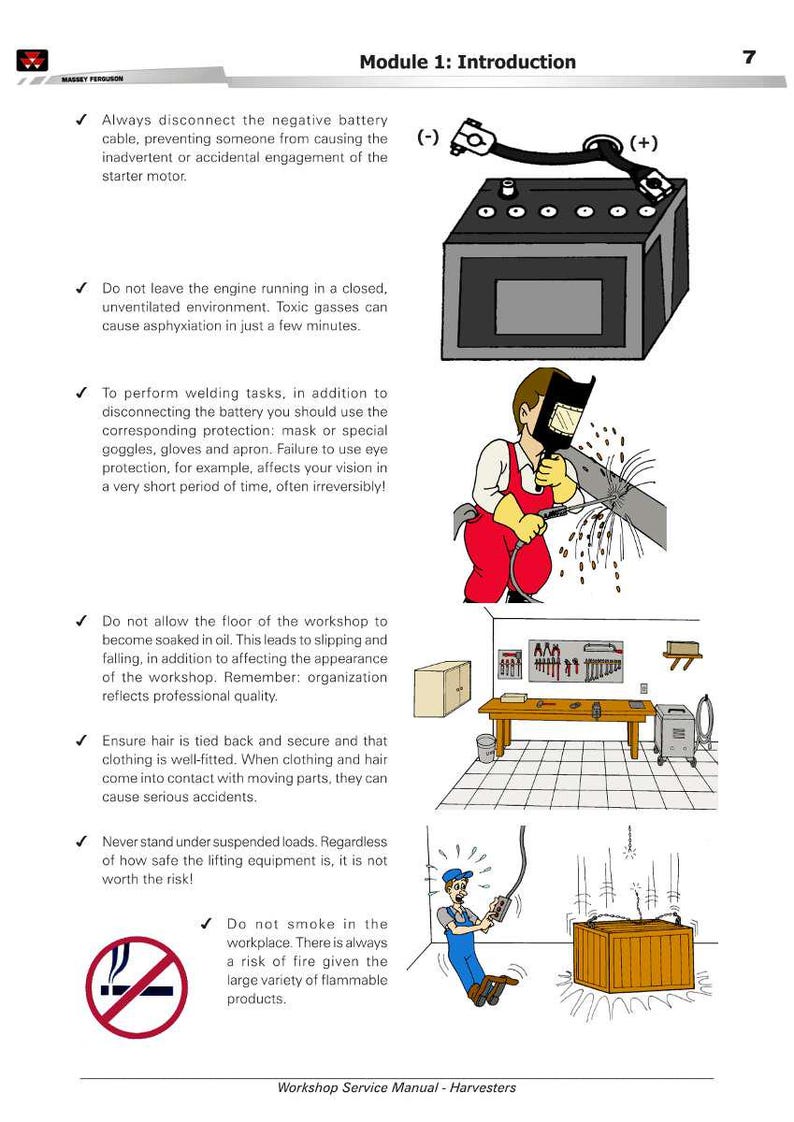 Massey Ferguson MF32 MF34 MF38 Skördetröska Servicehandbok PDF | Verkstadsreparation | Direktnedladdning bild 10