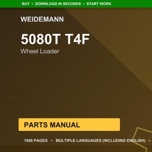 Weidemann 5080T t4f Wheel loader Parts Manual PDF | Illustrated Catalog | Instant Download image 1