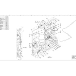 Peut inclure: Sch&eacute;ma technique d&eacute;taill&eacute; d'un moteur, pr&eacute;sentant des composants internes et du c&acirc;blage. Le sch&eacute;ma est en noir et blanc, avec des &eacute;tiquettes et des annotations. L'image comprend une liste de pi&egrave;ces et des sp&eacute;cifications techniques.