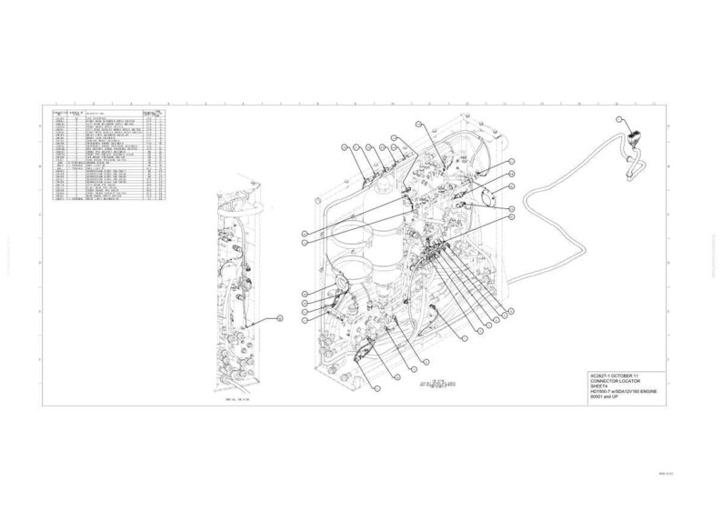 Peut inclure: Sch&eacute;ma technique d&eacute;taill&eacute; d'un moteur, pr&eacute;sentant des composants internes et du c&acirc;blage. Le sch&eacute;ma est en noir et blanc, avec des &eacute;tiquettes et des annotations. L'image comprend une liste de pi&egrave;ces et des sp&eacute;cifications techniques.