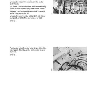 May include: Technical diagram with instructions for knotter drive maintenance. The image shows close-up views of machine components, including bolts, clamps, and hoses. Text includes "KNOTTER DRIVE" and "QUADRANT 2200 / 2200 RC".