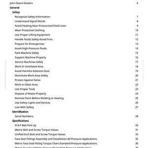 Op de afbeelding: Een pagina uit een handleiding met de titel "Inhoudsopgave" met een lijst van veiligheids- en technische onderwerpen. De tekst is zwart op een witte achtergrond, met sectietitels zoals "Veiligheid" en "Specificaties".