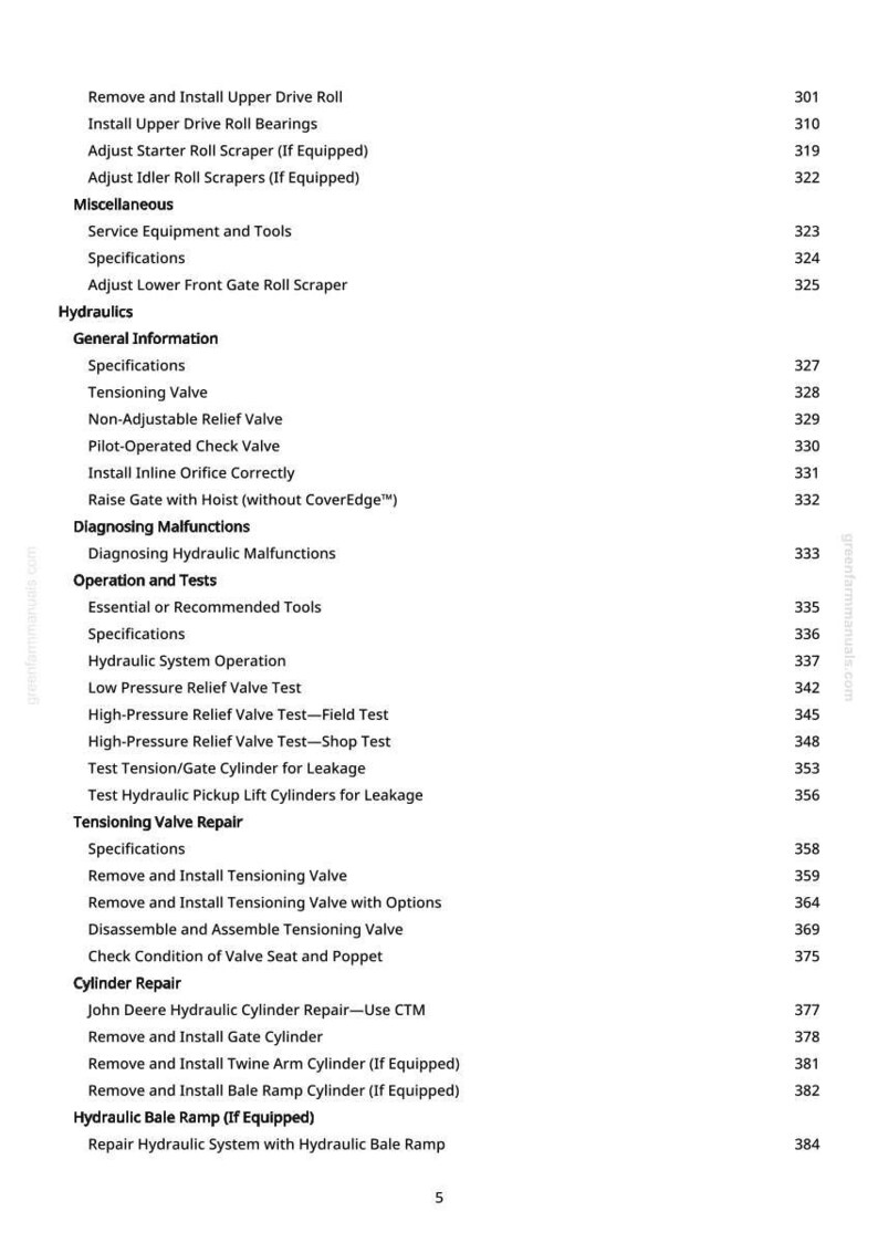 Teknisk manual för John Deere 440E och 450E balpress i PDF-format | Nedladdning direkt bild 6