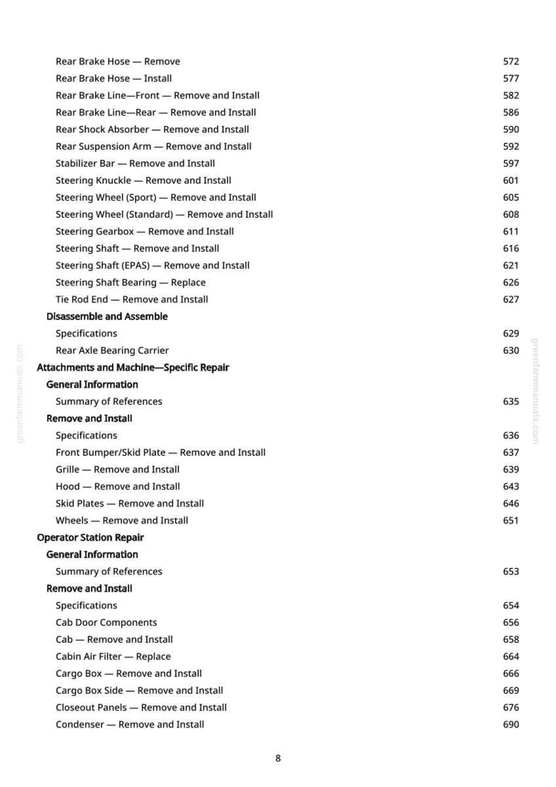 John Deere Xuv835e, Xuv835r, Xuv835m Utility Vehicle Technical Manual PDF | Instant Download image 9