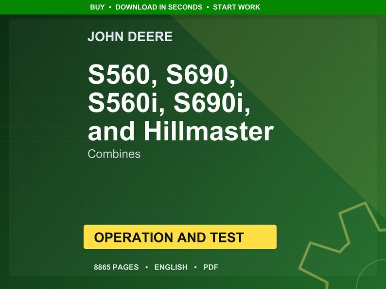 John Deere S560, S690, S560i, S690i och Hillmaster kombinerar drift och test-PDF | Direktnedladdning bild 1