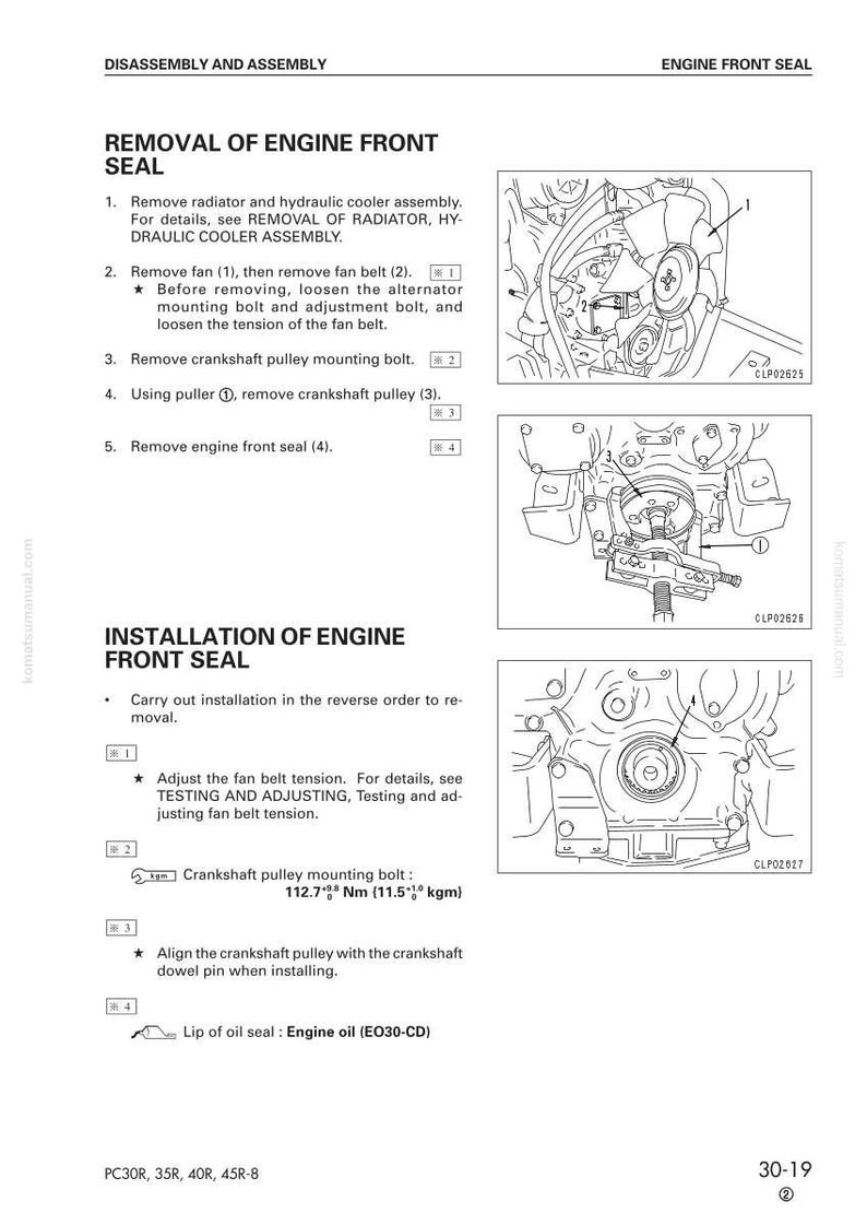 Komatsu PC30R-8 PC35R-8 PC40R-8 PC45R-8 Excavator Service Manual image 7