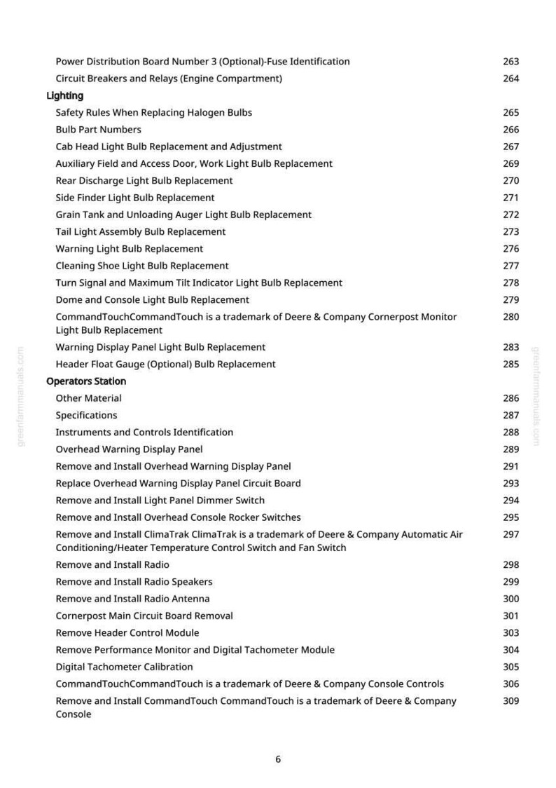 John Deere 9650 Cts skördetröska Teknisk manual PDF | Direkt nedladdning bild 7
