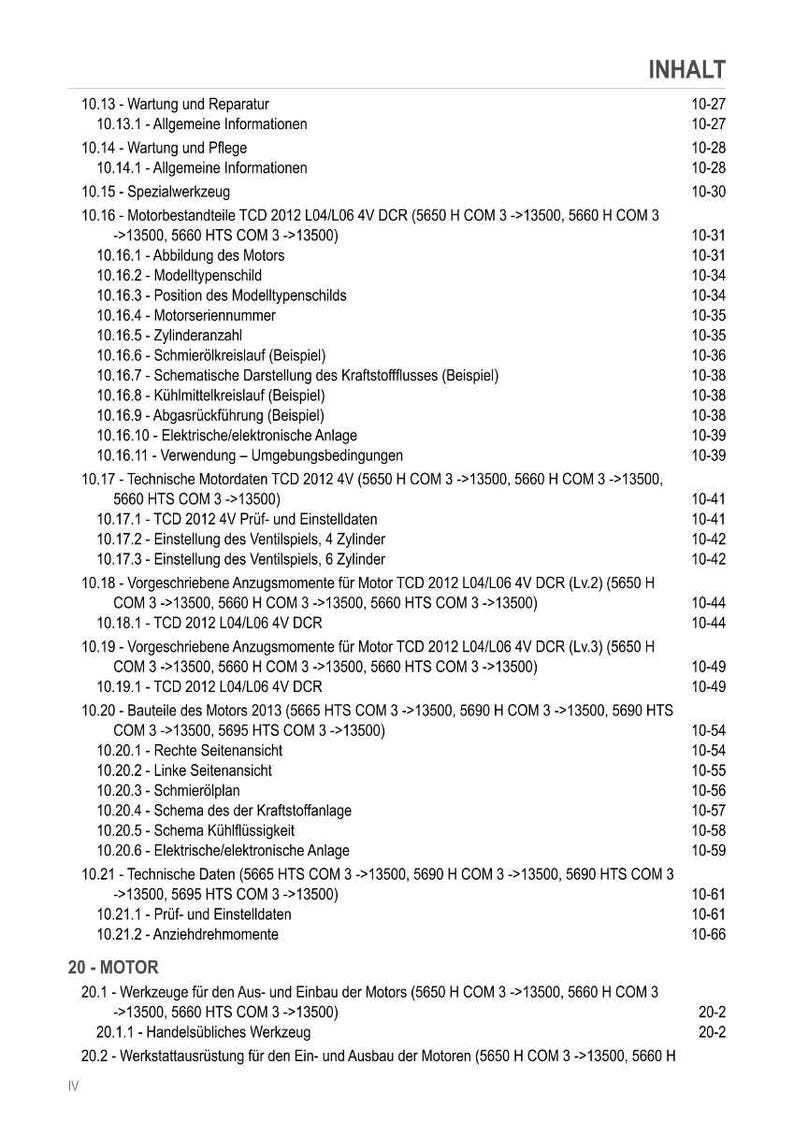 May include: A detailed table of contents from a manual, featuring a list of technical specifications and procedures for engine maintenance and repair. The document includes sections on engine components, electrical systems, and tools, with page numbers for easy reference.
