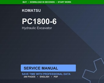 Komatsu PC1800-6 Hydraulic Excavator Service Manual PDF