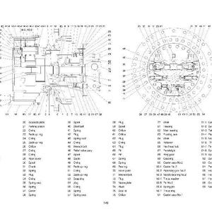 May include: Detailed technical diagram of a mechanical structure, featuring multiple components labeled with numbers and names. The diagram is in black and white, with lines and annotations. The image includes a list of parts and their corresponding numbers.
