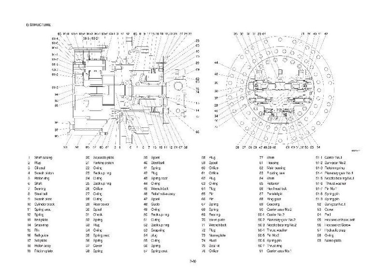 May include: Detailed technical diagram of a mechanical structure, featuring multiple components labeled with numbers and names. The diagram is in black and white, with lines and annotations. The image includes a list of parts and their corresponding numbers.