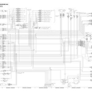 May include: An electrical circuit diagram (4/4) with text at the top. The diagram is a complex network of lines, symbols, and text, likely representing the wiring of a system. The image is in black and white.