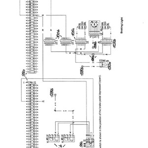 May include: A detailed black and white electrical schematic diagram with labels and connectors. The diagram includes text such as "Braking Light" and "Magnetic switch".