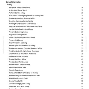 Pu&ograve; includere: Una pagina di un manuale intitolata "Indice". Il testo elenca argomenti di sicurezza, tra cui "Prevenire le esplosioni della batteria" e "Evitare la polvere di amianto dannosa". Il numero di pagina &egrave; 2.