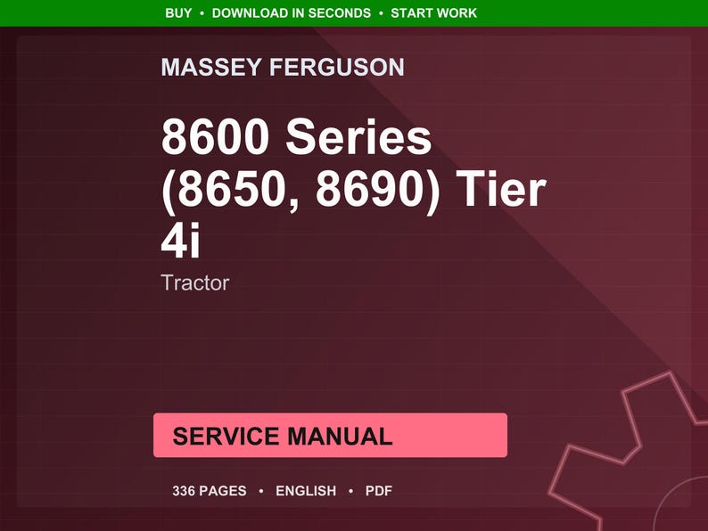 Massey ferguson 8600-serie 8650 8690 tier 4i-tractorservicehandleiding pdf | Werkplaatsreparatie | Direct downloaden afbeelding 1