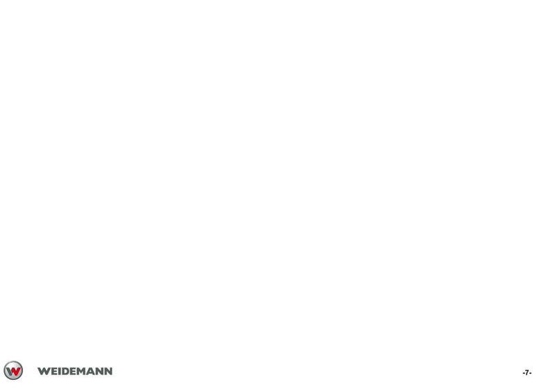 K&ouml;nnte beinhalten: Wei&szlig;er Hintergrund mit dem Weidemann-Logo unten links. Das Logo ist ein roter Kreis mit einem wei&szlig;en "W" darin. Das Wort "WEIDEMANN" steht in schwarzer Schrift neben dem Logo. Klein "-7-" unten rechts.